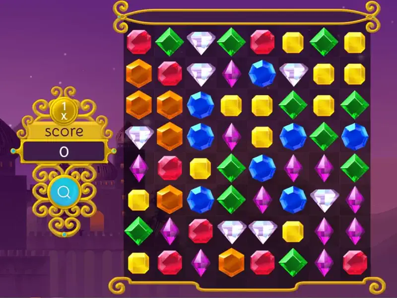 Jewel Shuffle match-3 jewel swapping gameplay